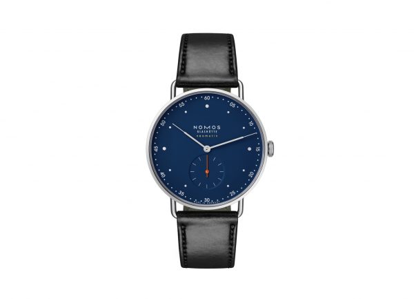 Nomos Metro Neomatik 39 Midnight Blue (ref 1115) - showing strap