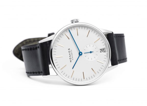 Nomos Orion 38 Date (ref 380) - on its side