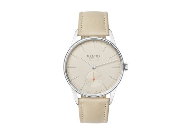 Nomos Orion Neomatik Champagne (ref 393) - showing strap