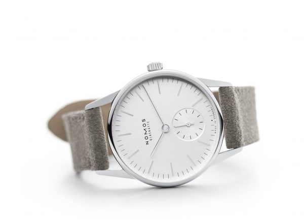 Nomos Orion 33 White (ref 324) - on its side