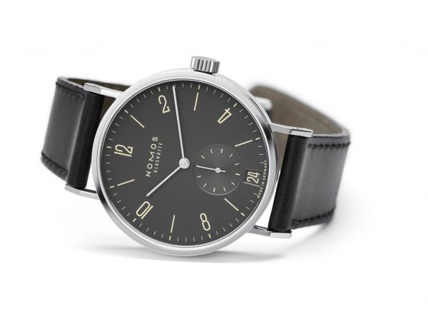 Nomos Tangomat Ruthenium Date (Ref 604) - on its side