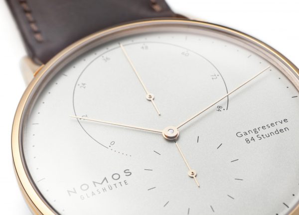 Nomos Lambda Rose Gold (Ref 930) - close-up