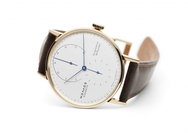 Nomos Lambda Rose Gold (Ref 953) - on its side