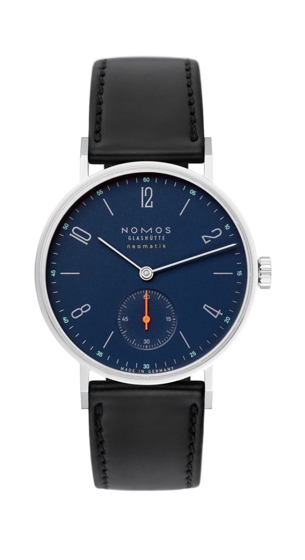 Nomos Tangente Neomatik Midnight Blue (ref 177) - showing strap