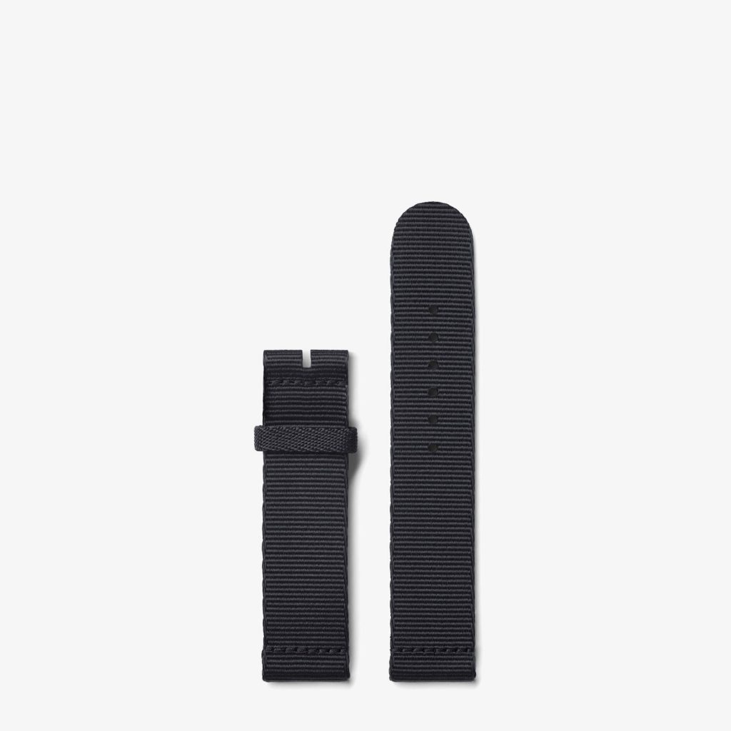 Textile Woven Strap 20mm - Blue/Black | Master Watchmaking