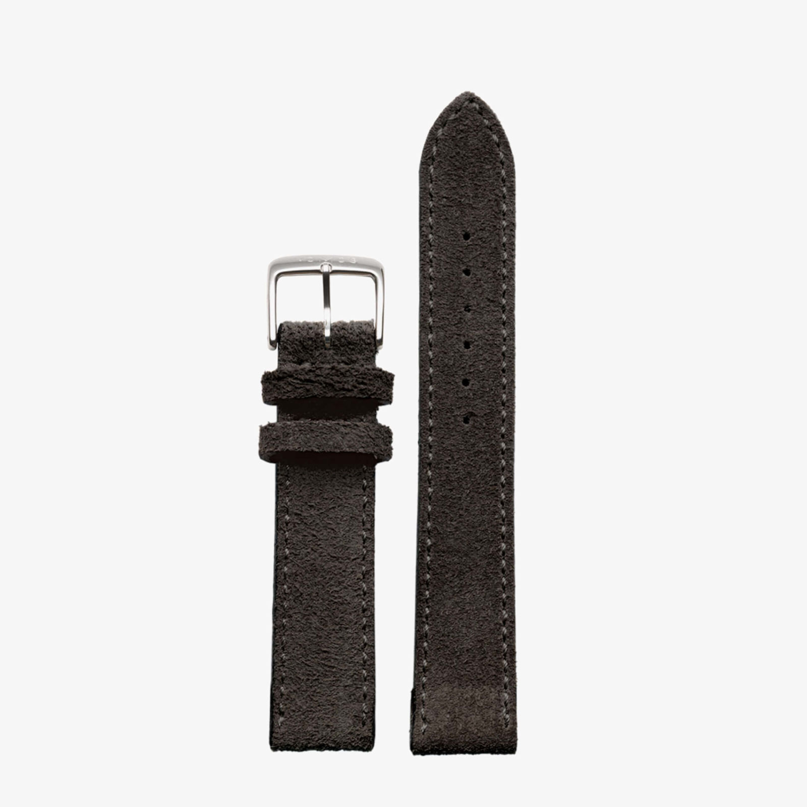 Velour Leather Strap 20mm - Anthracite | Master Watchmaking